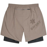 Short Deportivo Saysky 2 in 1 Pace 5'' Beige Oscuro Hombre