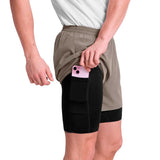 Short Deportivo Saysky 2 in 1 Pace 5'' Beige Oscuro Hombre