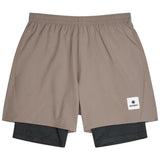Short Deportivo Saysky 2 in 1 Pace 5'' Beige Oscuro Hombre