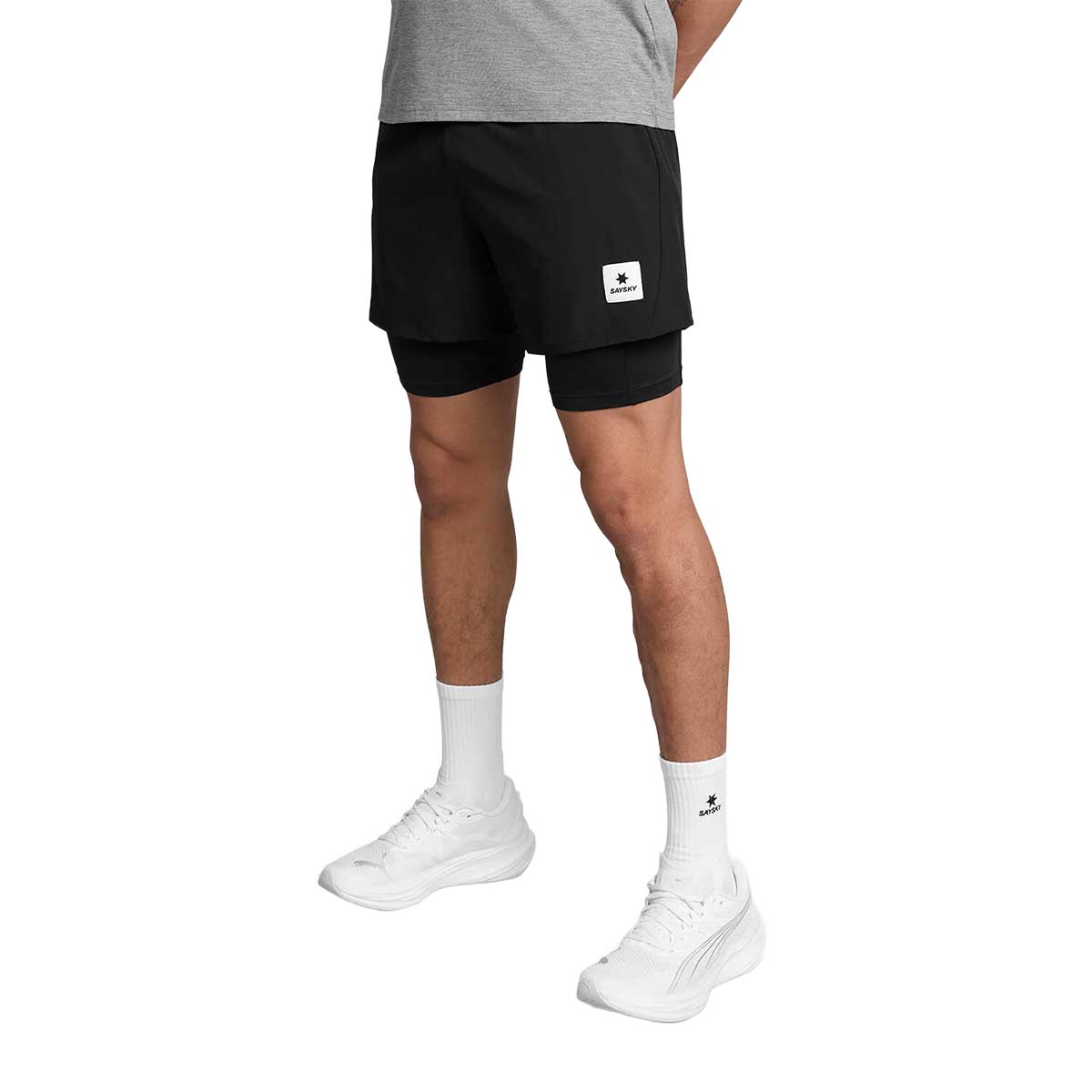 Short Deportivo Saysky 2 in 1 Pace 5'' Negro Hombre