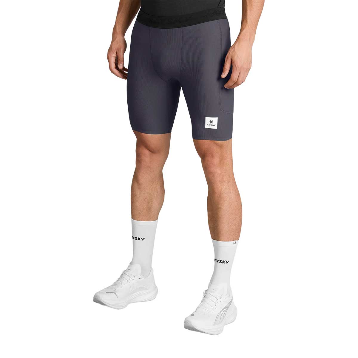 Short Deportivo Saysky Combat+ Rib Short Tights 8'' Gris Hombre
