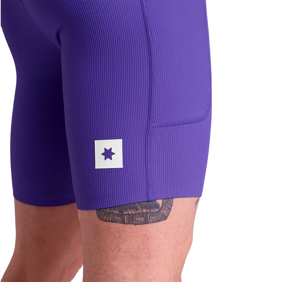 Short Deportivo Saysky Combat+ Rib Tights 8'' Morado Hombre