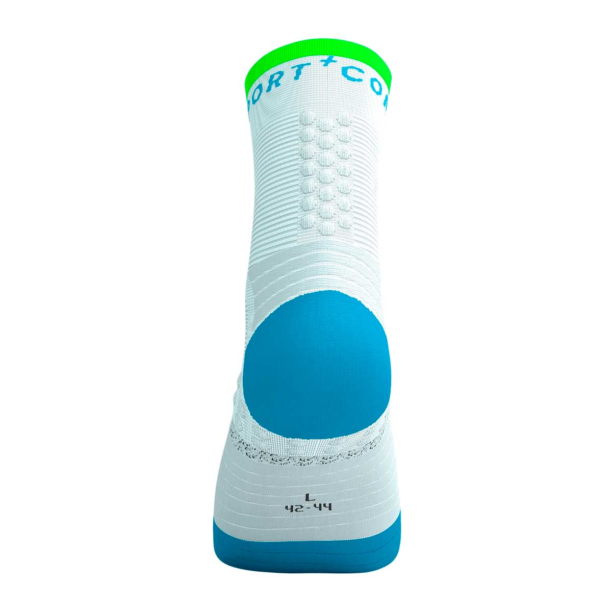 Calceta Compressport Pro Marathon V2.0 White Norse Blue