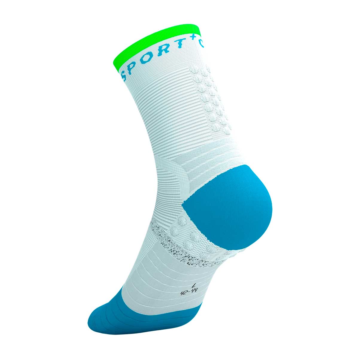 Calceta Compressport Pro Marathon V2.0 White Norse Blue