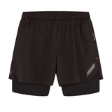 Short Deportivo Soar DUAL RUN SHORTS Negro Hombre
