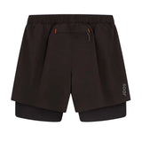 Short Deportivo Soar DUAL RUN SHORTS Negro Hombre