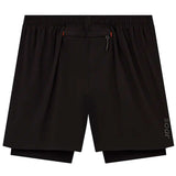 Short Deportivo Soar DUAL RUN SHORTS All Black Hombre
