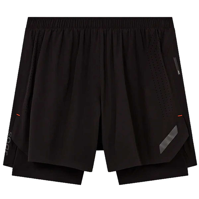 Short Deportivo Soar DUAL RUN SHORTS All Black Hombre
