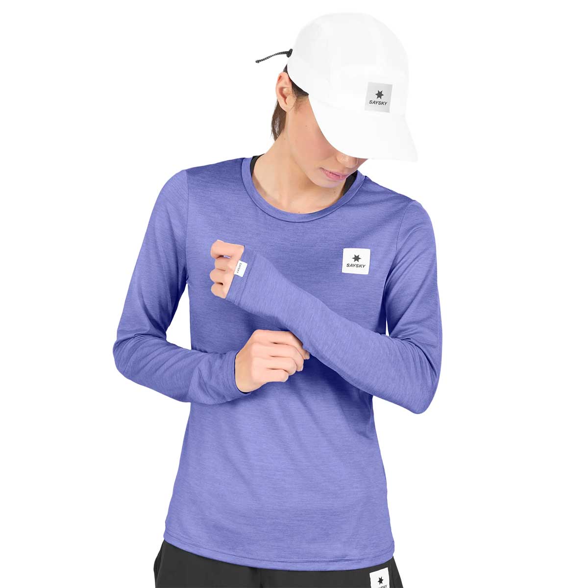 Playera Saysky Clean Pace Long Sleeve Morado Mujer