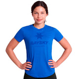 Playera Deportiva Saysky Logo Combat Pro Azul Mujer