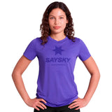Playera Deportiva Saysky Logo Combat Pro Morada Mujer