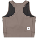 Top Deportivo Saysky Combat Rib Crop Top Café Claro Mujer