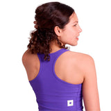 Top Deportivo Saysky Combat Rib Crop Top Morado Mujer