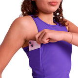 Top Deportivo Saysky Combat Rib Crop Top Morado Mujer