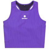 Top Deportivo Saysky Combat Rib Crop Top Morado Mujer