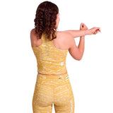 Crop Top Deportivo Saysky Tiger Grind Combat Amarillo Mujer
