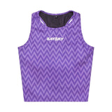 Crop Top Deportivo Saysky Zig Zag Combat Morado Mujer