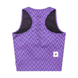 Crop Top Deportivo Saysky Zig Zag Combat Morado Mujer