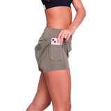 Short Deportivo Saysky Pace Shorts 3" Café Claro Mujer