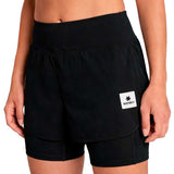 Short Deportivo Saysky 2 in 1 Pace Shorts 3'' Negro Mujer