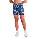 Short Deportivo Saysky Flower Combat Tights 7" Azul Multi Mujer