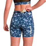 Short Deportivo Saysky Flower Combat Tights 7" Azul Multi Mujer