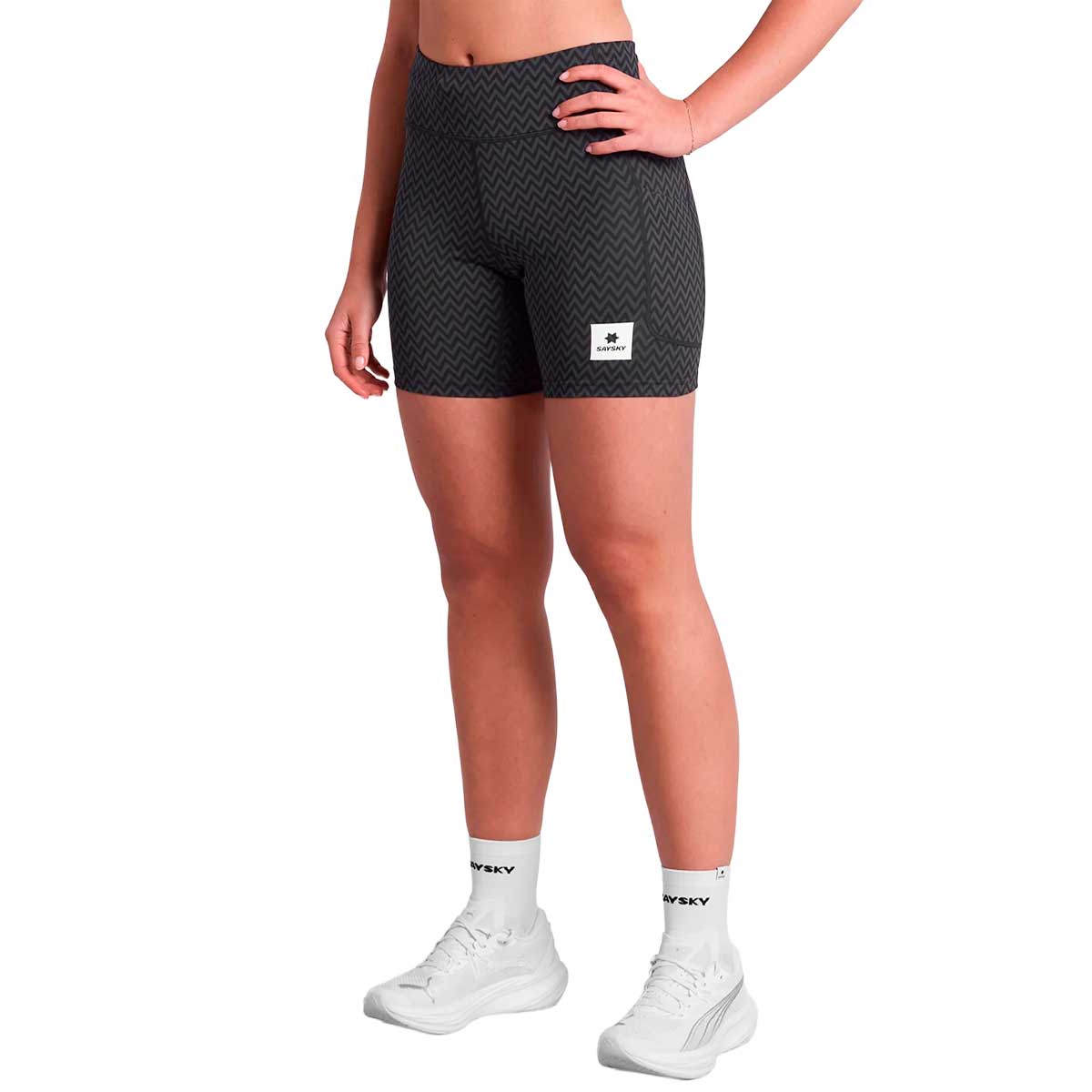 Short Deportivo Saysky Zig Zag Combat+ Tights 7" Negro Mujer
