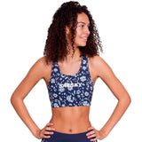 Top Deportiva Saysky Flower Combat Sports Azul Multi Mujer
