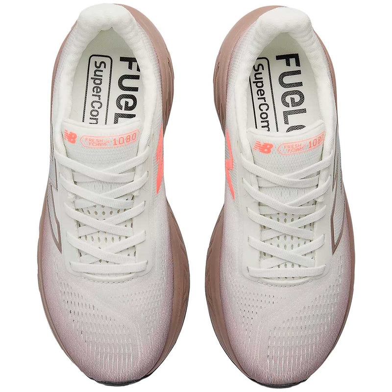Tenis New Balance 1080 V14 Blanco Café Mujer