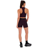Short Bandit Striped Cadence™ 5" Compression Black Fig Mujer