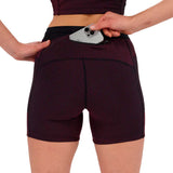 Short Bandit Striped Cadence™ 5" Compression Black Fig Mujer
