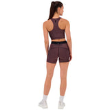 Short Bandit Striped Cadence™ 5" Compression Black Mauve Mujer