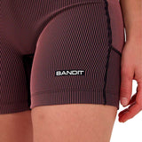 Short Bandit Striped Cadence™ 5" Compression Black Mauve Mujer