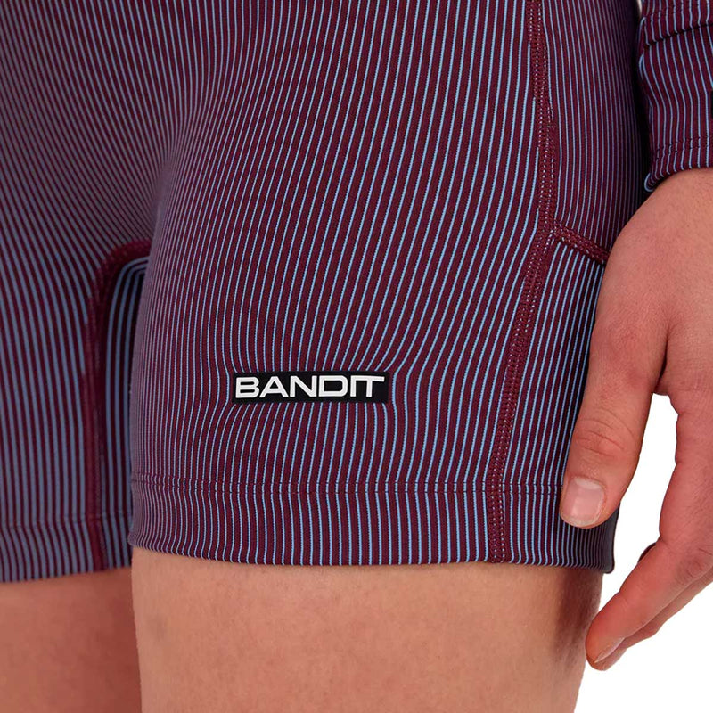 Short Bandit Striped Cadence™ 5" Compression Fig Vintage Blue Mujer
