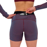 Short Bandit Striped Cadence™ 5" Compression Fig Vintage Blue Mujer