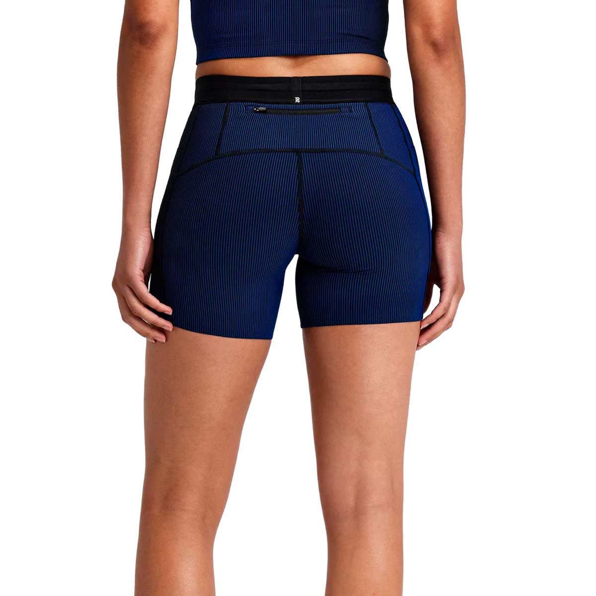 Short Bandit Striped Cadence™ 5" Compression Bauhaus Blue Mujer