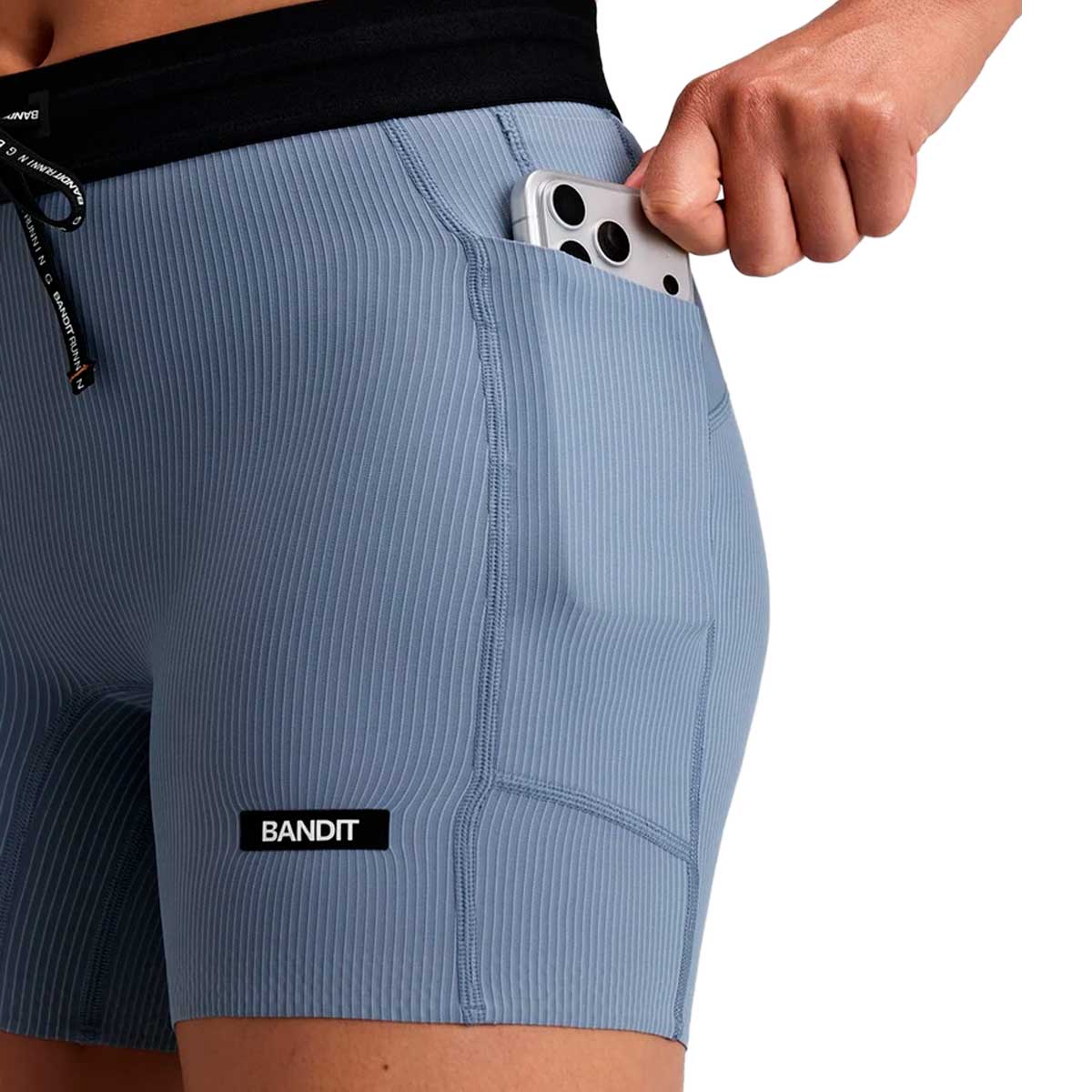 Short Bandit Striped Cadence™ 5" Compression Pavilion Blue Mujer