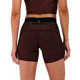 Short Bandit Striped Cadence™ 5" Compression Cacao Mujer
