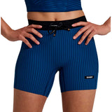Short Bandit Striped Cadence™ 5" Compression Ink Blue Mujer