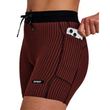 Short Bandit Striped Cadence™ 5" Compression Mahogany Mujer