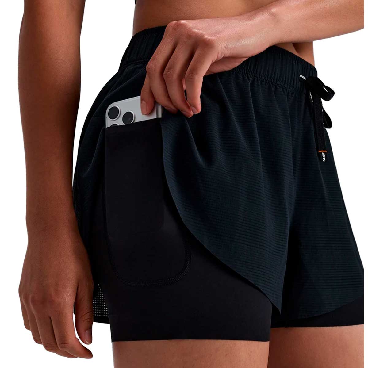 Short Bandit CoolGrid™ 2-in-1 Run Black Mujer