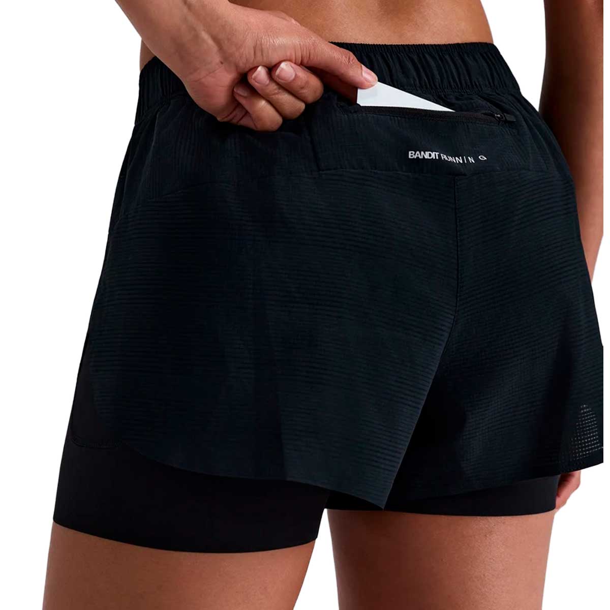 Short Bandit CoolGrid™ 2-in-1 Run Black Mujer