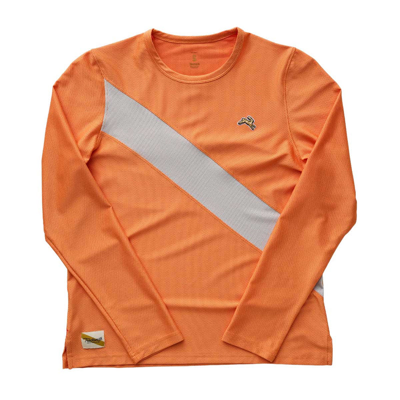Playera Manga Larga Tracksmith Van Cortlandt Long Sleeve Coral Gold
