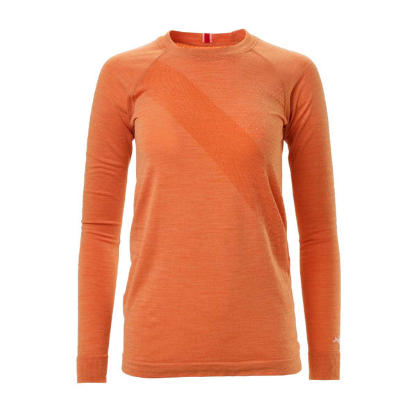 Playera Manga Larga Tracksmith Brighton Base Layer Coral Gold Mujer