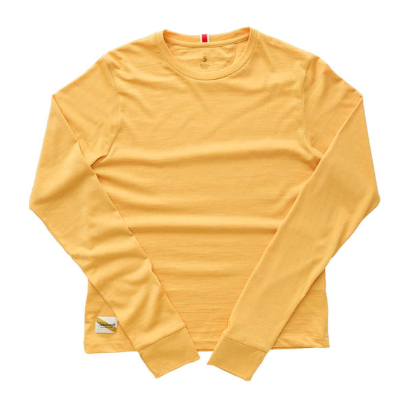 Playera Manga Larga Tracksmith Harrier Long Sleeve Honey Gold Mujer