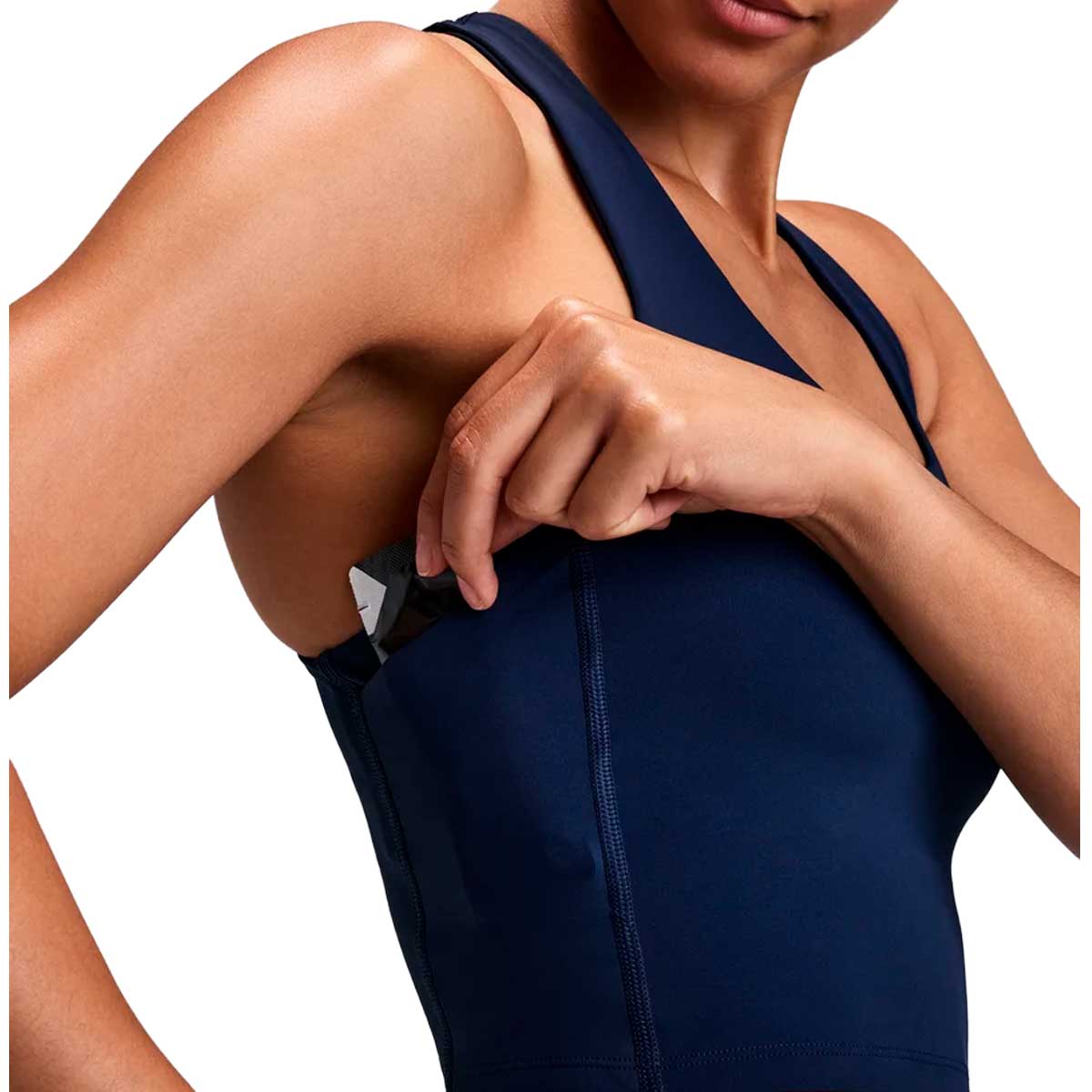 Race Crop Bandit Stamina™ Scoop Neck NY Navy Mujer