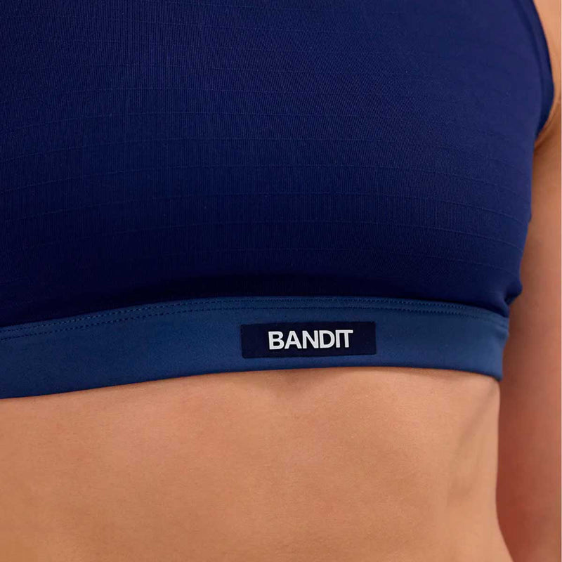 Top Deportivo Bandit Gridlock Scoop Neck NY Navy Mujer