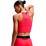 Race Crop Bandit Striped Cadence™ Zip Front Poppy Azalea Mujer