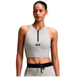 Race Crop Bandit Striped Cadence™ Zip Front Plaster Slate Mujer