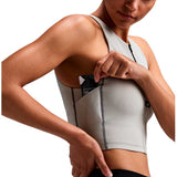 Race Crop Bandit Striped Cadence™ Zip Front Plaster Slate Mujer